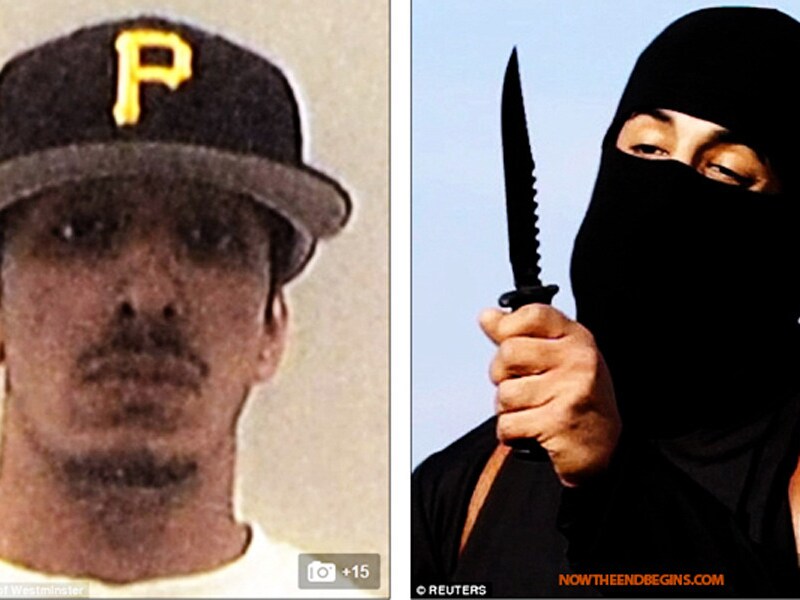 Mohammed Emwazi als tiener in Londen en rechts als de IS-beul 'jihadi John'.