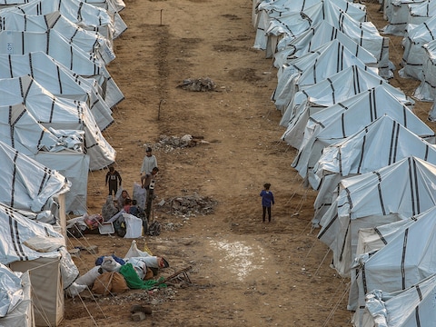 Illustratiebeeld van ontheemde Palestijnen in Gaza