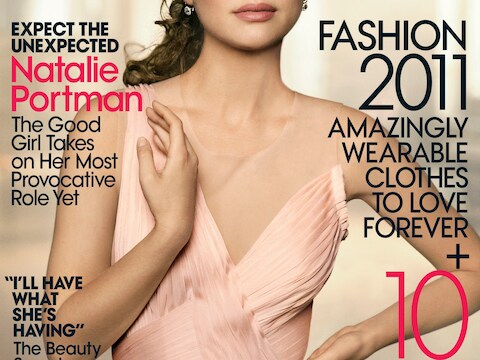 Actrice Natalie Portman op de cover van Vogue.