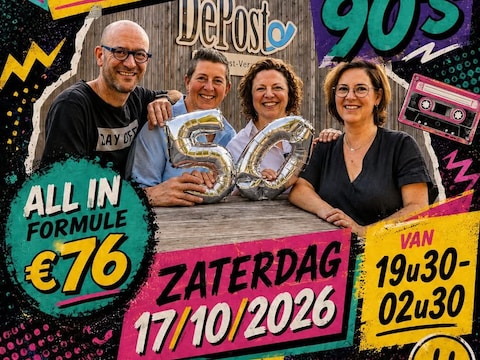 De affiche ter aankondiging van de reünie
