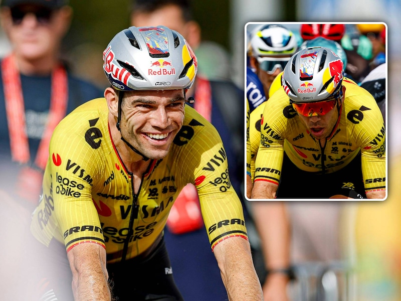 “Ik ben Tadej Pogacar niet, die elke dag een nieuwe krijgt”:  Wout van Aert dolt over verloren zonnebril en lanceert komische oproep