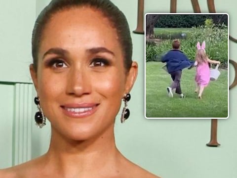 Meghan, de hertogin van Sussex. / Inzet: Archie en Lilibet.
