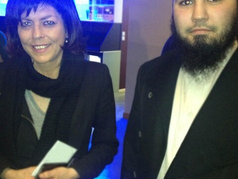 Azaouaj samen met minister van Binnenlandse Zaken Joëlle Milquet