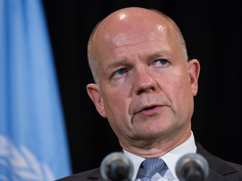 Minister van Buitenlandse Zaken van Groot-Brittannië William Hague.