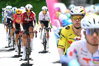 Visma-Lease a Bike knabbelt aan voorsprong van kop