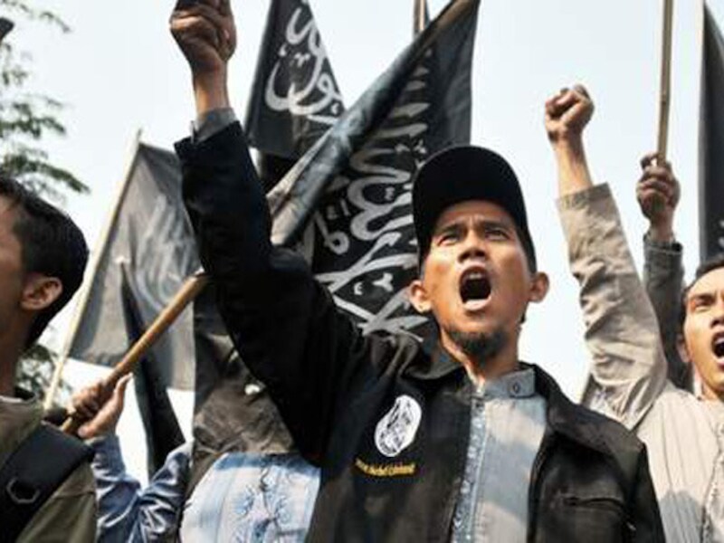 Demonstranten in Jakarta.