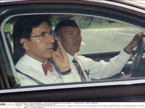 Preformateur Elio Di Rupo ging verslag uitbrengen bij de koning.
