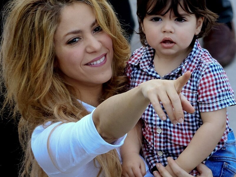 Shakira met haar zoontje Milan.