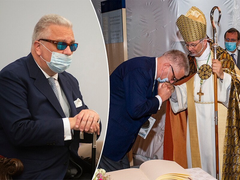 Zo moet het niet: prins Laurent meermaals in de fout met mondmasker en sociale afstand