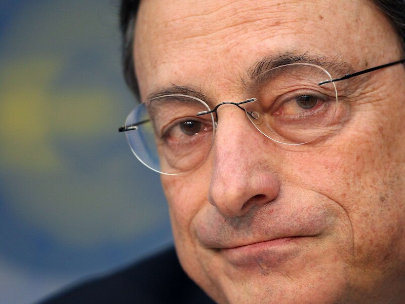 Mario Draghi, voorzitter van de Europese Centrale Bank (ECB).