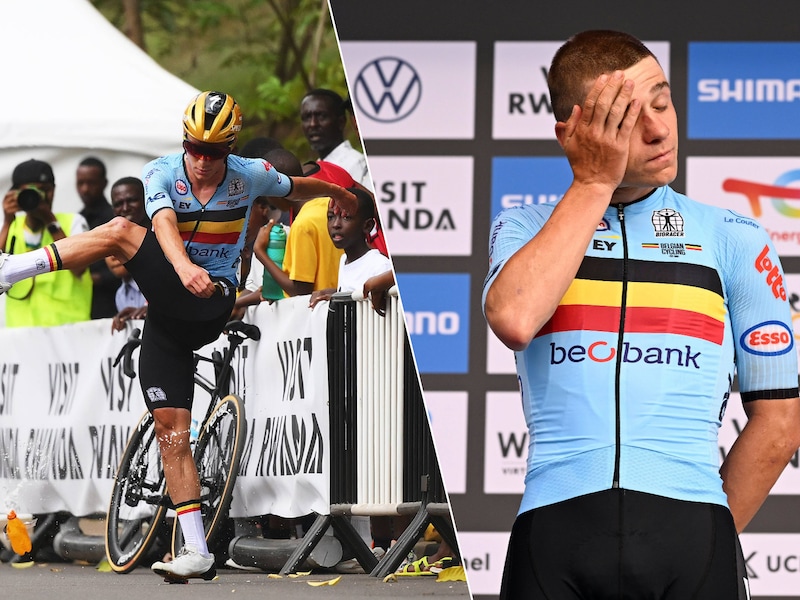 “Zonder pech had ik Pogacar wél kunnen volgen”: ontgoochelde Evenepoel pakt zilver, maar is overtuigd dat er meer in zat
