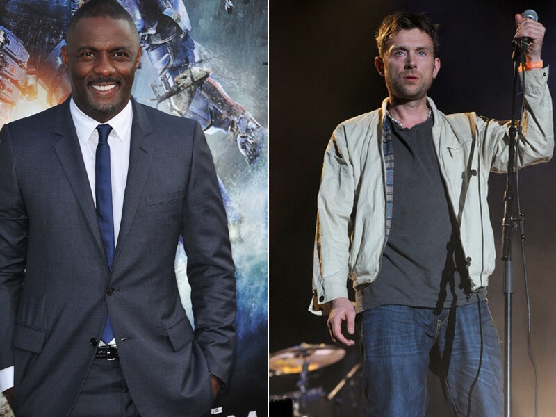 Acteur Idris Elba en rockster Damon Albarn.