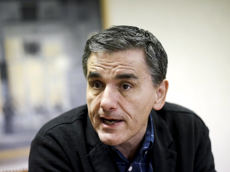 De Griekse minister van Financiën Euclid Tsakalotos.