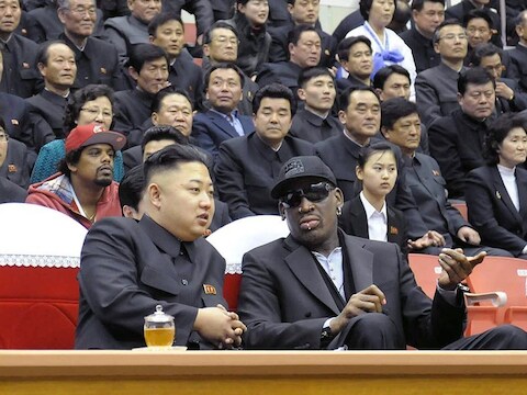 Dennis odman met Kim Jong-Un.