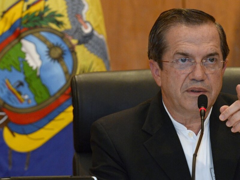 De Ecuadoriaanse minister van Buitenlandse Zaken Ricardo Patiño.