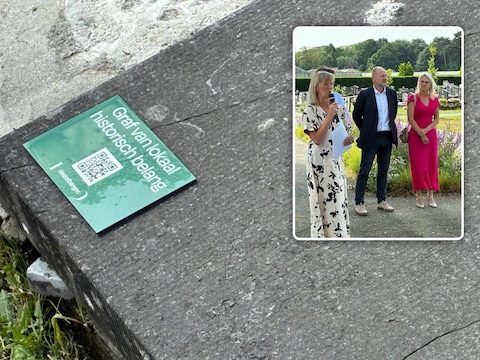 Graf van lokaal historisch belang in Heusden / (inzet: Burgemeester Elsie Sierens, Ben D'Haene, Eva Rombaut)