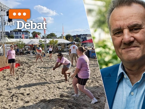 Niel Plage. Met rechts schepen Guy De Wachter. 