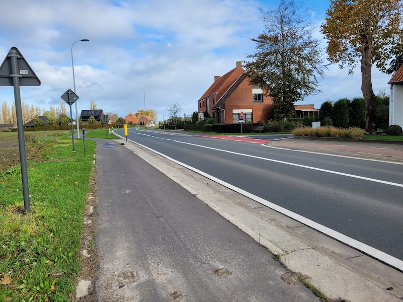 Archiefbeeld van de Beernemstraat in Wingene.