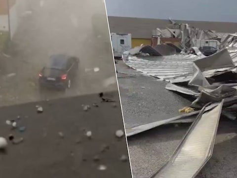 Het noorden van Italië werd vrijdag getroffen door een zware storm. 