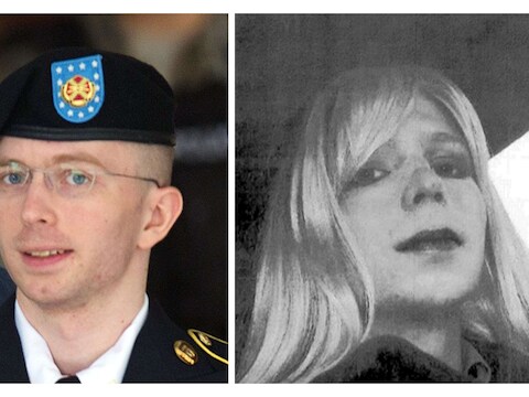 Chelsea Manning (rechts) diende in het Amerikaanse leger als Bradley Manning (links) en wil nu een geslachtsverandering ondergaan.