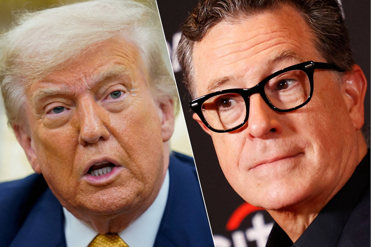 Trump verheugd nu 'The Late Show' wordt afgevoerd: “Ik vind het geweldig  dat Stephen Colbert is ontslagen” | Showbizz | HLN.be