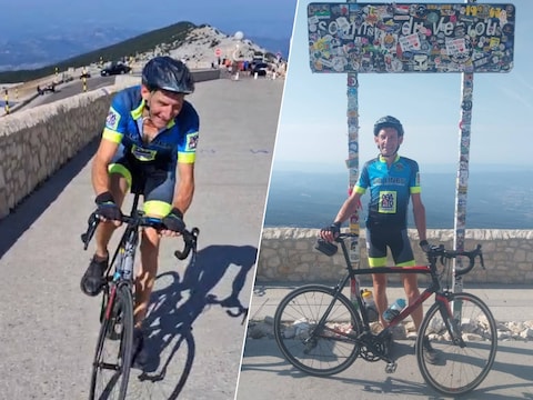 Na 1 uur en 51 minuten komt Stefan aan op de Ventoux. “Ik had vooraf gedacht dat ik gemiddeld 10 kilometer per uur zou rijden en reed uiteindelijk een kilometer sneller naar boven.”