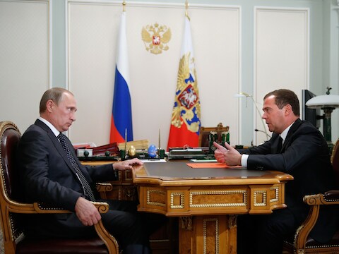 President Poetin en premier Medvedev