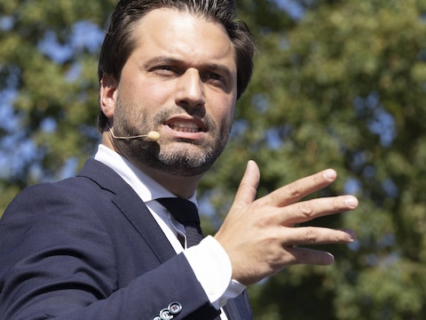 Georges-Louis Bouchez op het MR-evenement, afgelopen weekend in Waterloo.