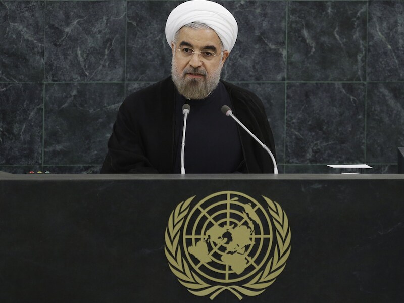 De Iraanse president Rohani sprak vorige maand nog de Algemene Vergadering van de VN in New York toe.