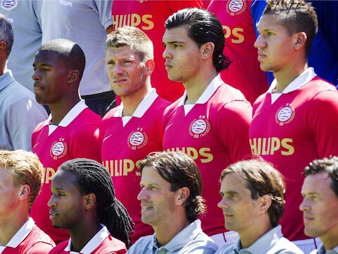 De nieuwe aanwinsten van PSV: Stijn Schaars, Karim Rekik en Jeffrey Bruma.