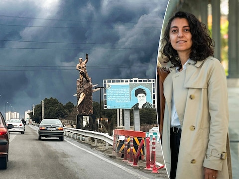Een zwarte rookpluim boven Teheran/ Politicologe Elly Mansoury (VUB)