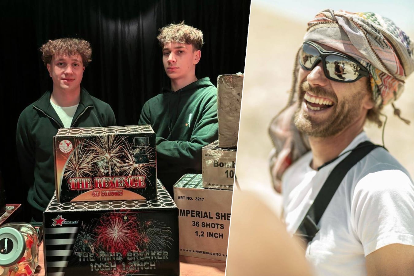 Stormloop naar Vuurwinkel in Kortrijk richting oudjaar, waar zonen (17 ...