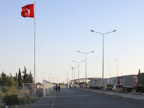 De grens tussen Turkije en Syrië.