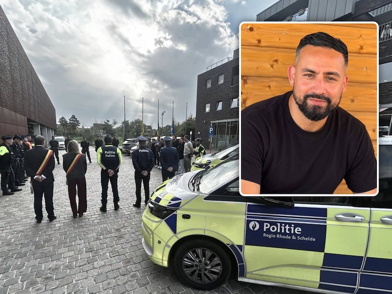 Vrijdag hielden politiekorpsen over het hele land een minuut stilte voor agent Nordine (inzet).