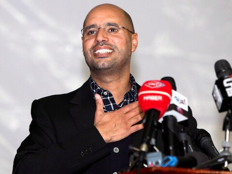 Saif al-Islam werd beschouwd als de opvolger van Mouammar Kadhafi.