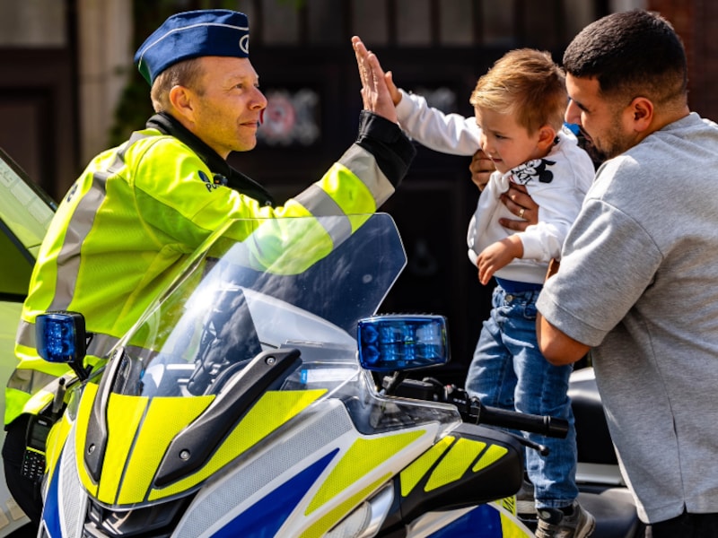 Open Bedrijvendag bij lokale politiezone Antwerpen in het nieuwe mastergebouw in Merksem.