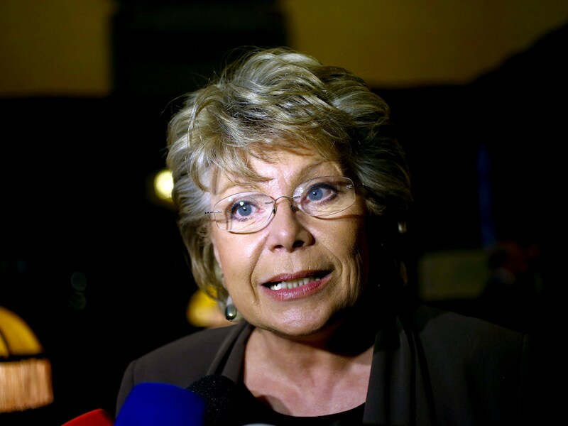 Europees commissaris Viviane Reding (Grondrechten en Burgerschap).