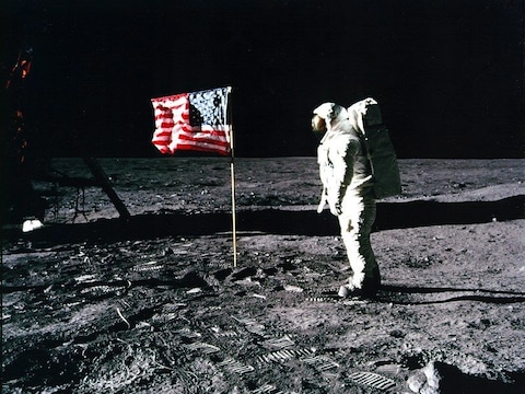 Neil Armstrong op de maan op 20 juli 1969.