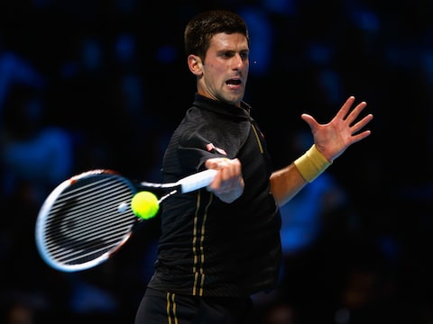 Djokovic won de Masters nadat Federer forfait gaf in de finale.
