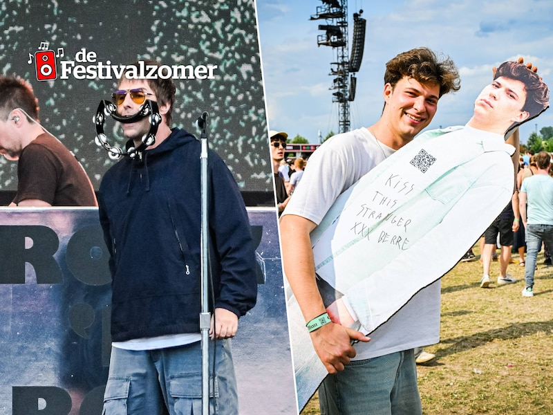 IN BEELD. Grote honger bij Liam Gallagher, de jongste rocker en het afleidingsmanoeuvre van Berre: de tofste beelden van Rock Werchter, dag 2