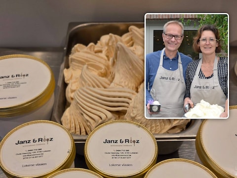 IJsje met vlaaiensmaak bij Janz & Rooz, Inzet: David Janzing en Christel De Rooze bieden ijs met saffraan van eigen kweek aan in hun ijsjeszaak Janz & Rooz.