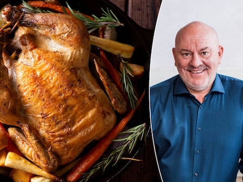 Aan het spit, op het vuur of in de oven: HLN-chef Piet Huysentruyt helpt je de heerlijkste gebraden kip te maken. 