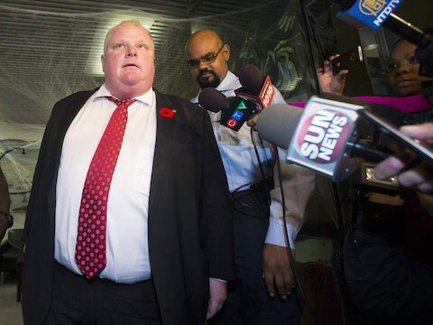De burgemeester van Toronto Rob Ford.