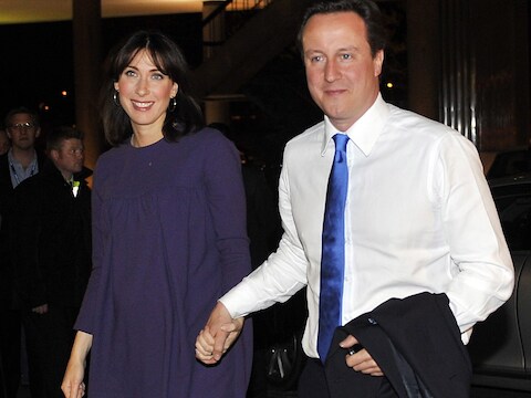 David Cameron met zijn vrouw Samantha.