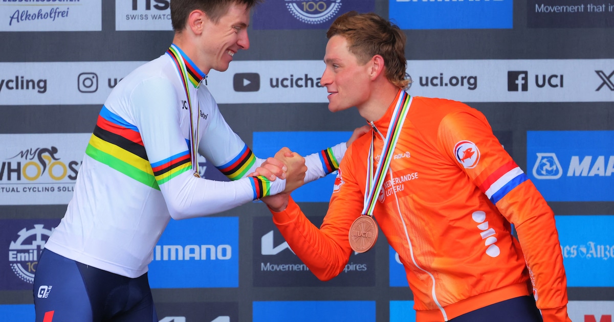 UITSLAG WK WIELRENNEN. Eerste wereldtitel voor Pogacar, sterke Van der Poel wint sprint om het brons