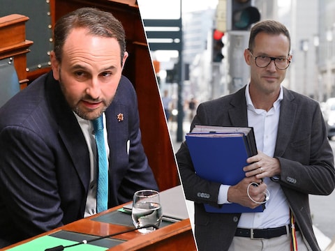 N-VA-Kamerlid Michael Freilich / Minister van Consumentenbescherming Rob Beenders (Vooruit)