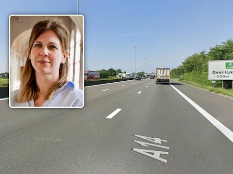 De E17 ter hoogte van Deerlijk, in de richting van Frankrijk. Inzet: Griet De Prest, woordvoerster van het parket West-Vlaanderen.