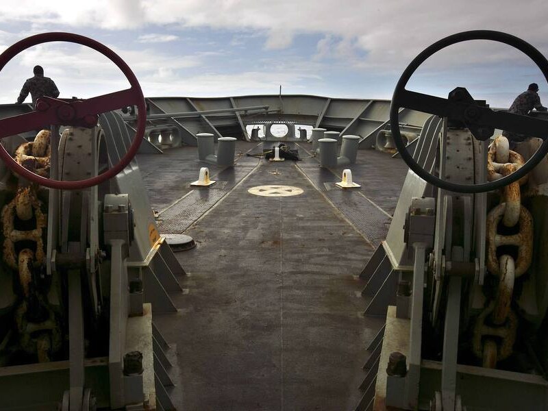 Het Australische schip HMAS.