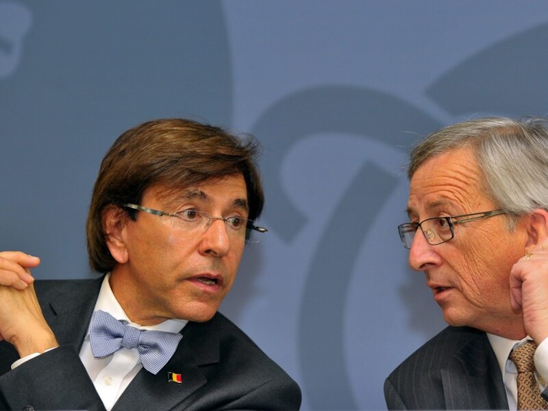 Premier Elio Di Rupo en de Luxemburgse premier Jean-Claude Juncker.