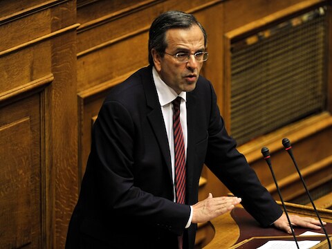 Oppositieleider Antonis Samaras.